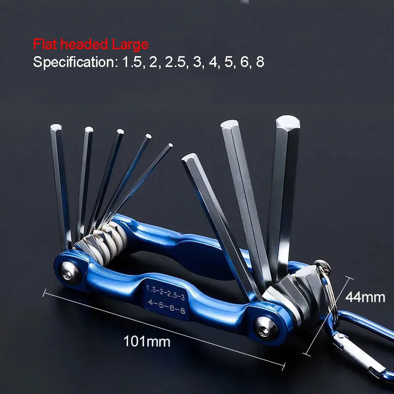 Portable Folding Hex Wrench Allen Set Metal Metric System Torx Hexagonal Spanner Screwdriver Hex Key High Quality Hand Tool 