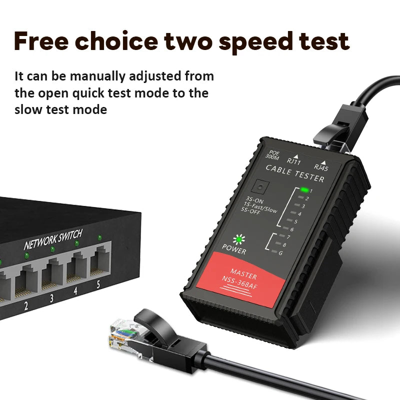 RJ45 & RJ11 Network and Telephone Cable Tester