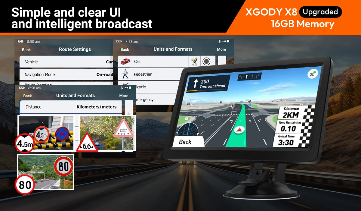 9 Inch Truck GPS Navigation with UK & Europe Maps