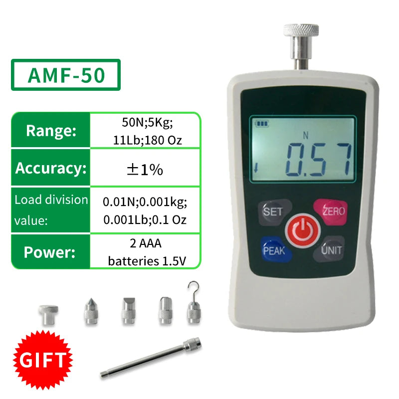Digital Push-Pull Force Gauge - Load Options