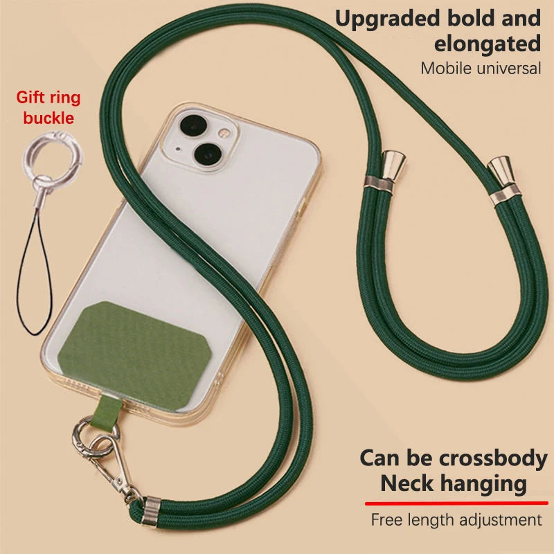 1pcs Crossbody Lanyard Necklace Strap Universal Mobile Phone Adjustment Long Hanging Rope With Clip Anti-Lost Lanyard 