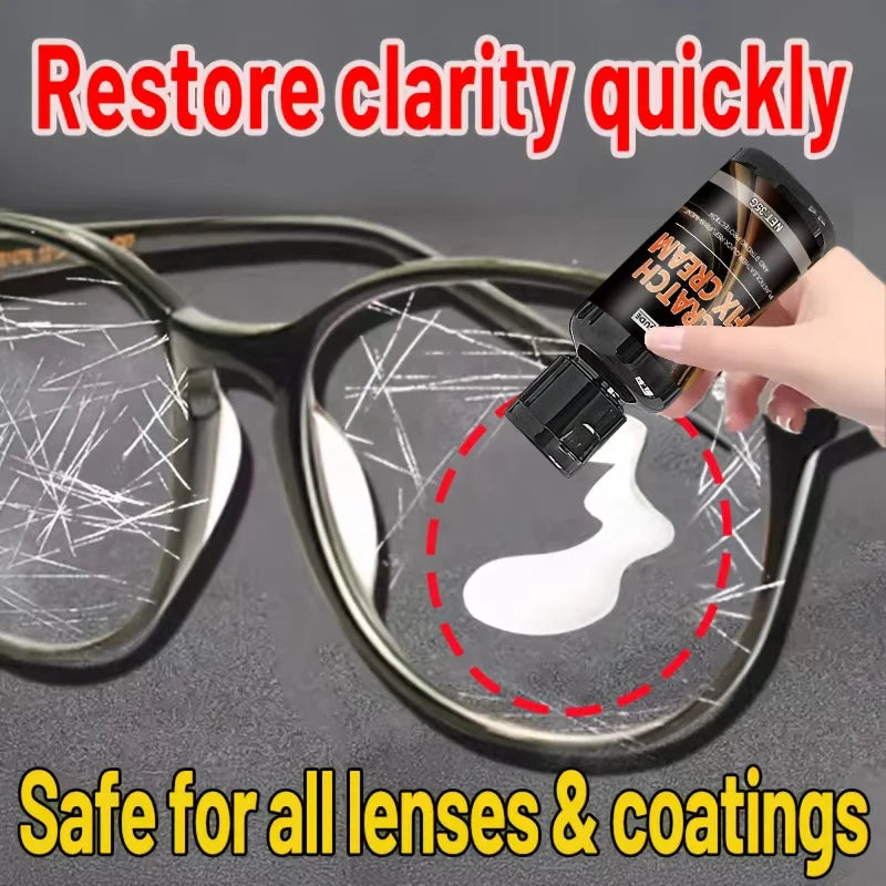 Creme de Reparação de Arranhões para Óculos - Polimento de Lentes e Armação, Polimento de Arranhões nas Lentes, Pasta de Reparação, Adequado para Todos os Óculos