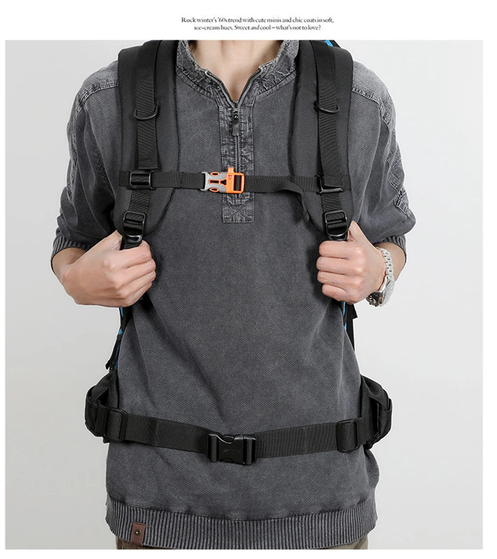 65L Waterproof Climbing Backpack for Hiking and Camping