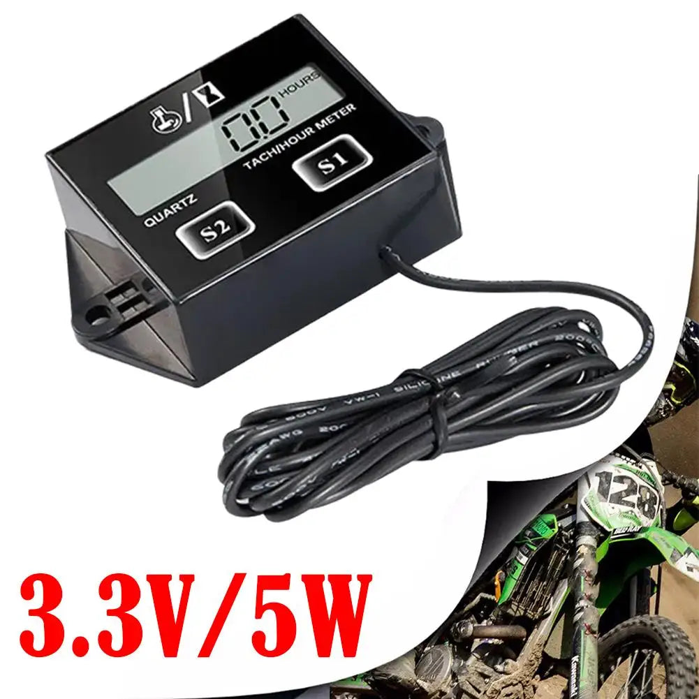 LCD Inductive Tachometer and Engine Hour Meter