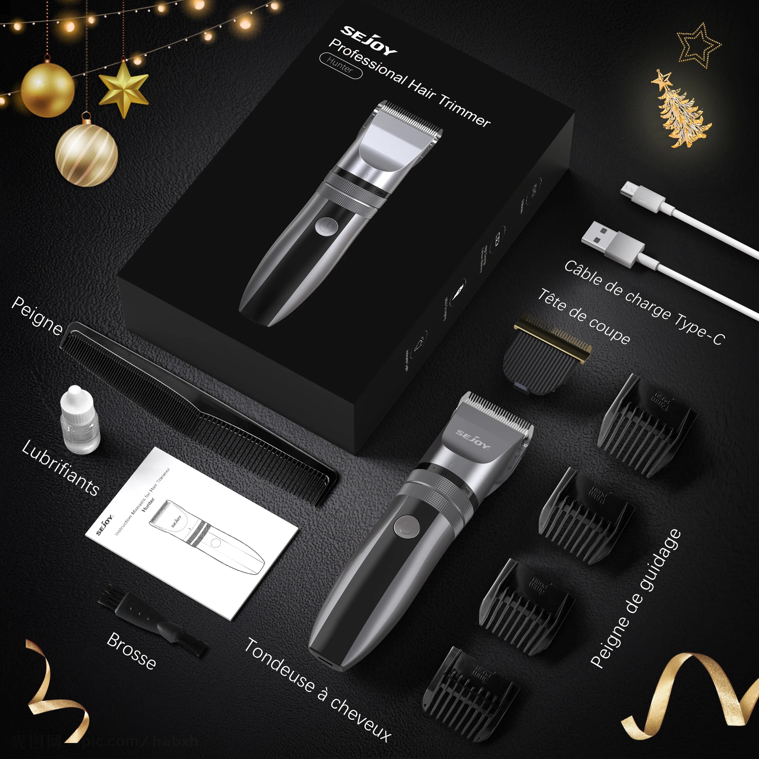 Elektrické profesionálne USB nabíjateľné strihacie strojčeky na vlasy sada