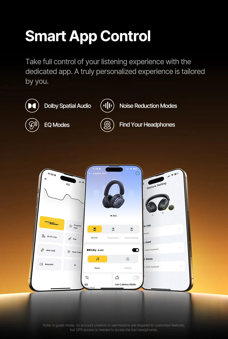 Cuffie Wireless Baseus Inspire XH1 ANC 100 Ore Hi-Res LDAC