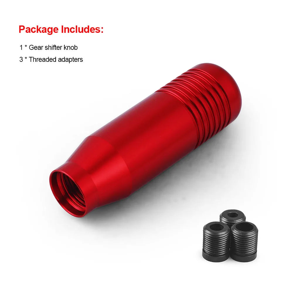 8.5cm Stylish Gear Shift Knob Stick Manual Transmission Universal Car Aluminum Extended JDM Gear Shifter Gear Head Knob NO LOGO