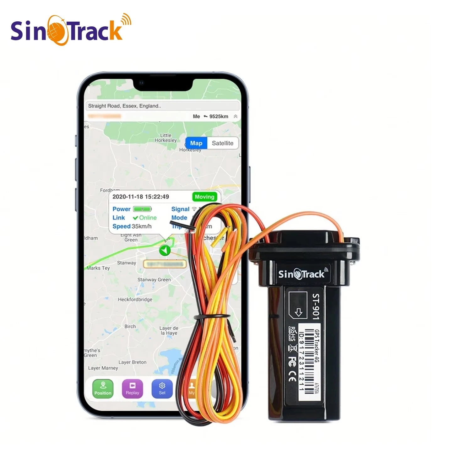 SinoTrack Best GPS Tracker ST-901 Vehicle Tracking Device Waterproof Motorcycle Car GPS GSM SMS Locator with Real Time Tracking 