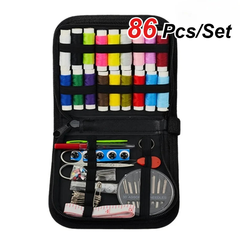86-Piece Sewing Repair Kit in Black Case