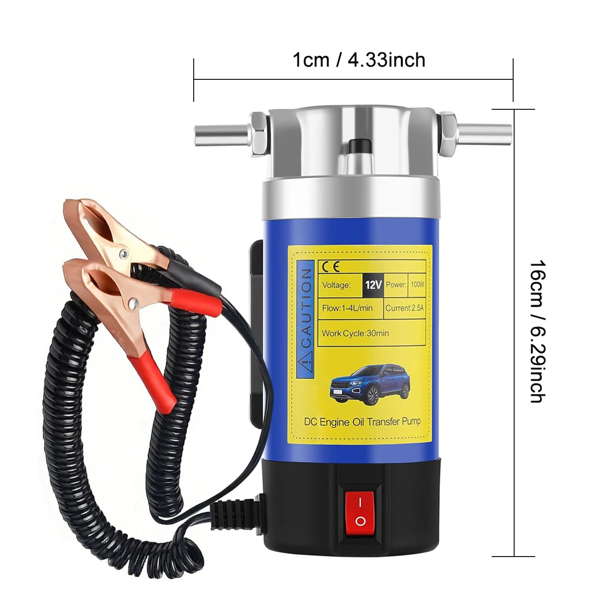 12V přenosná pumpa na vývěr oleje