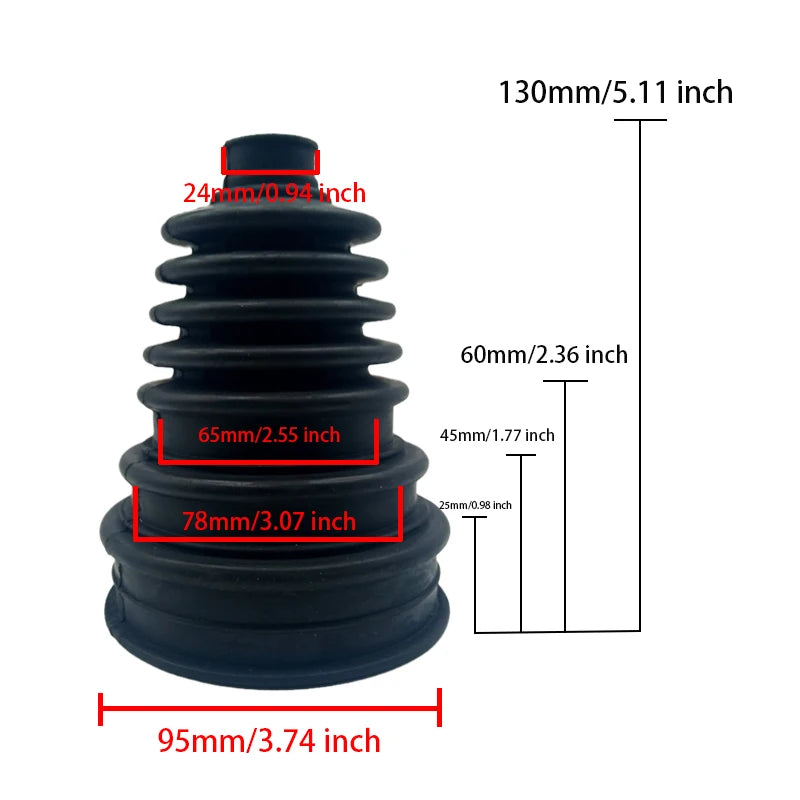 Replacement Inner CV Joint Boot, Rubber