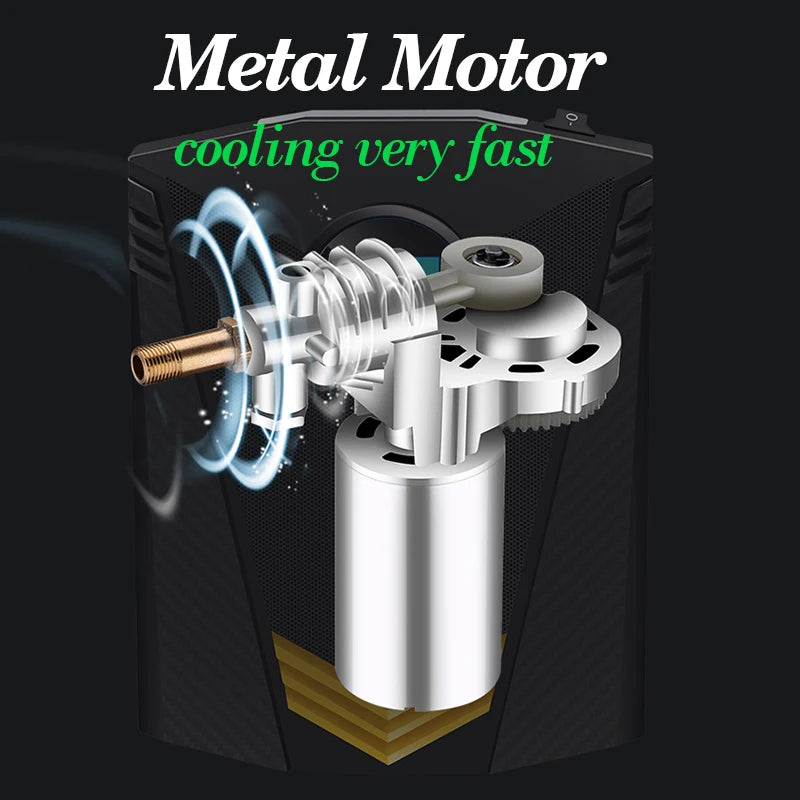 Digitálny nafukovač pneumatík 12V prenosný vzduchový kompresor pumpa