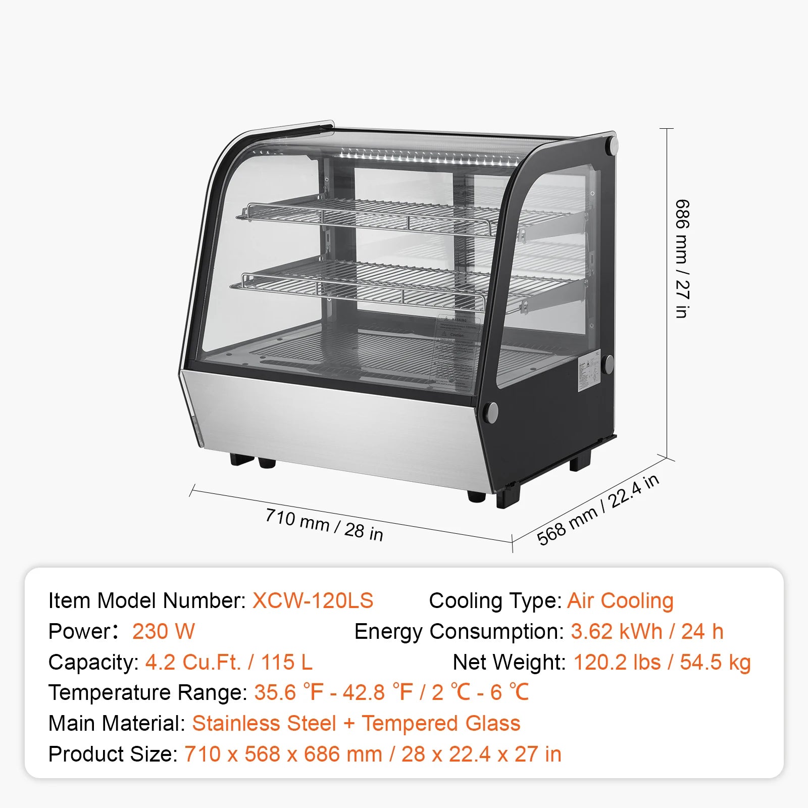 Refrigerated Display Case for Bakery