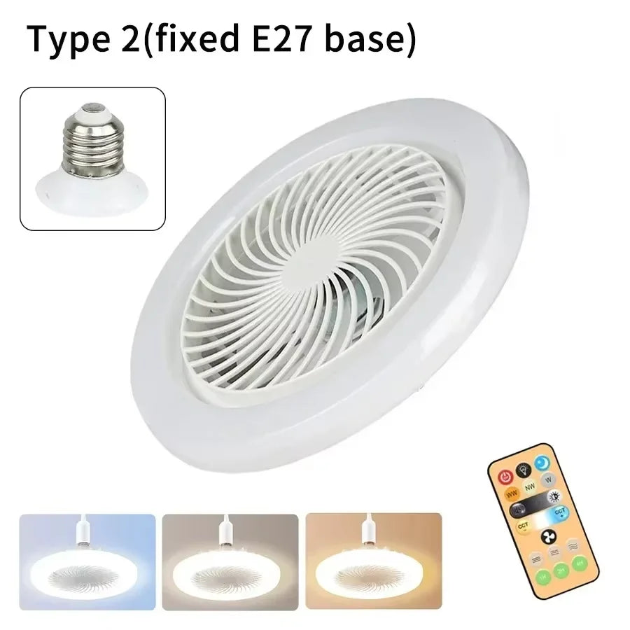 E27 LED Ceiling Fan Light with Remote Control