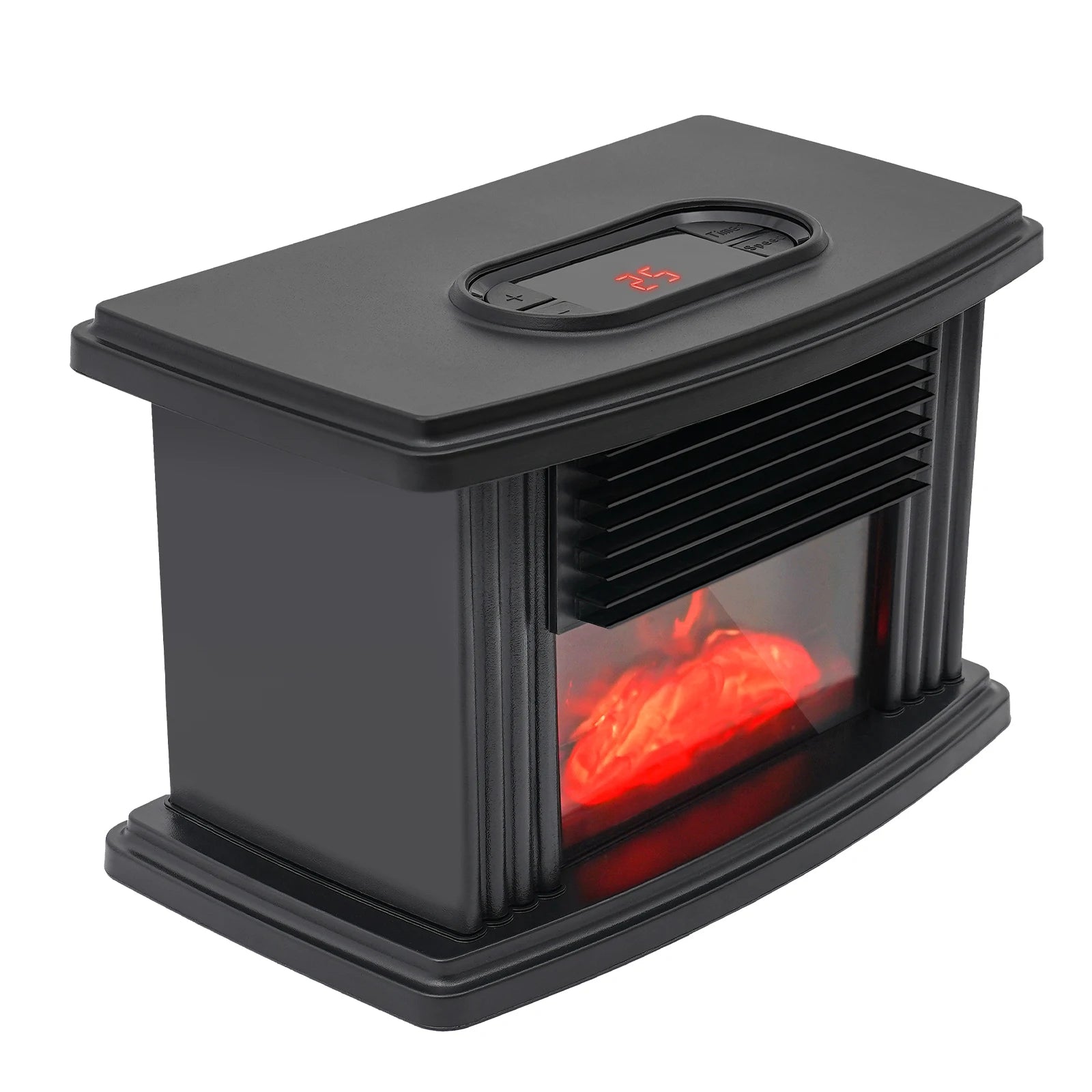 Portable Electric Fireplace Heater 1000W with 3 Speeds & Timer