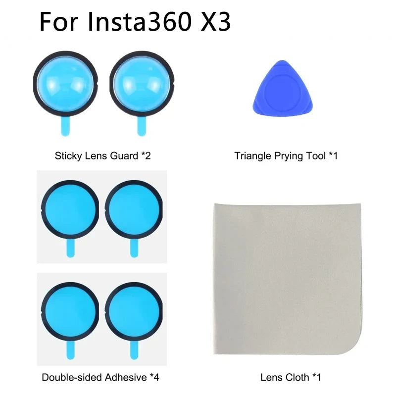 Protections d’objectif pour Insta360 X6 X5 X4 X3 One X2, accessoires, cache de protection d’objectif anti-rayures pour Insta 360, capuchon d’objectif de protection