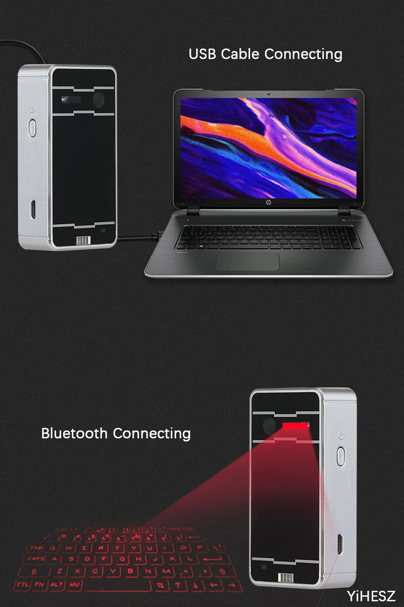 Clavier projection laser virtuel Bluetooth portable