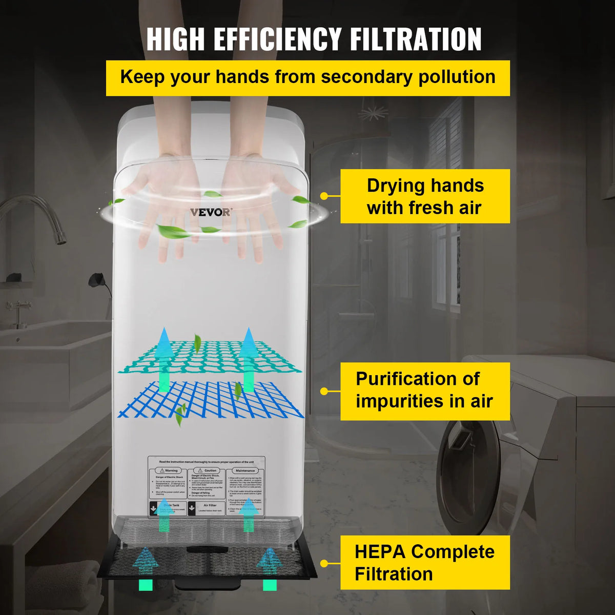 Automatic Double-Sided Jet Hand Dryer