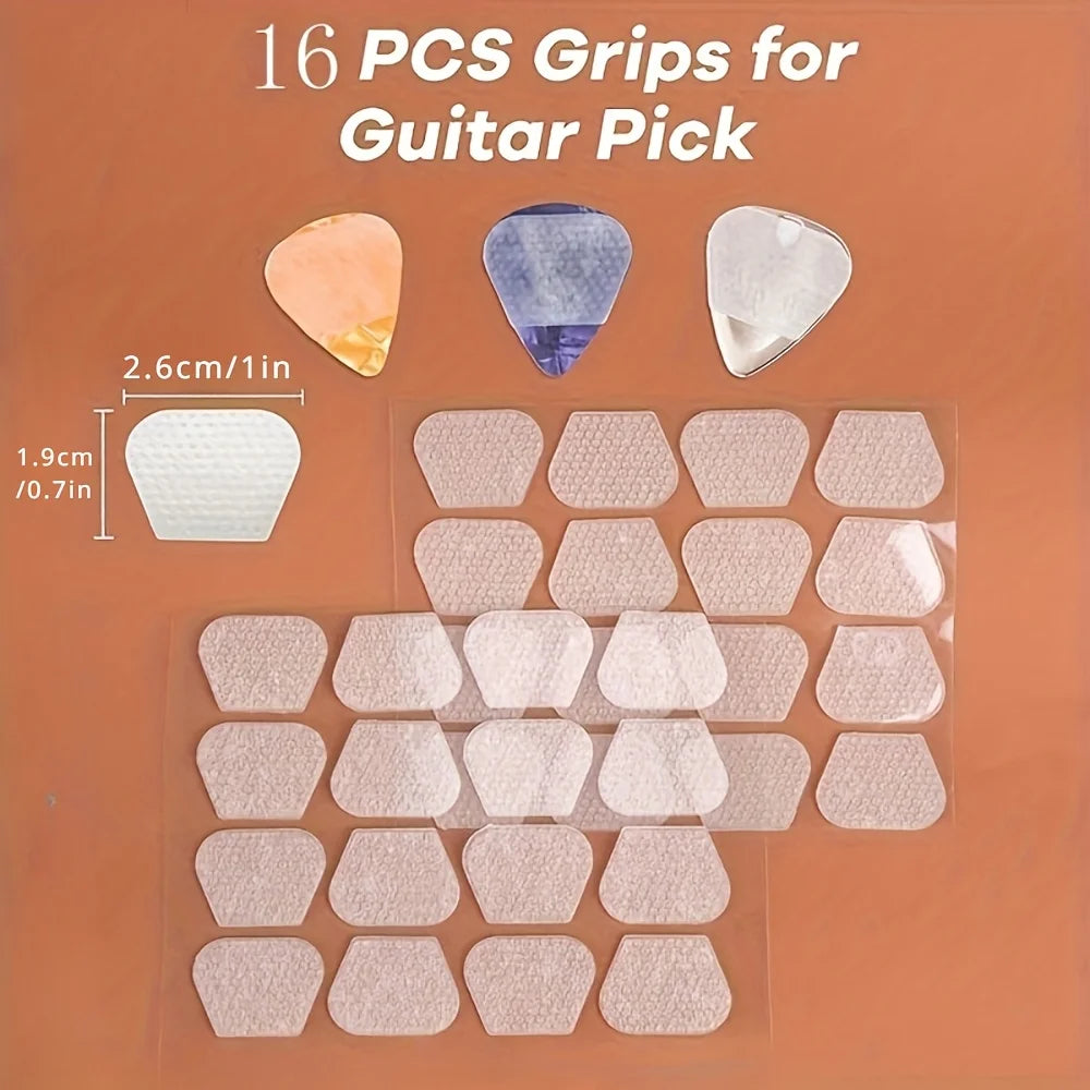 4 set di grip adesivi per plettri per chitarra
