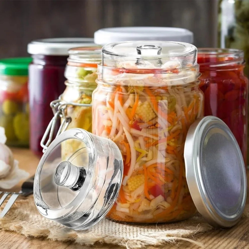 Clear Glass Fermentation Weight with Handle