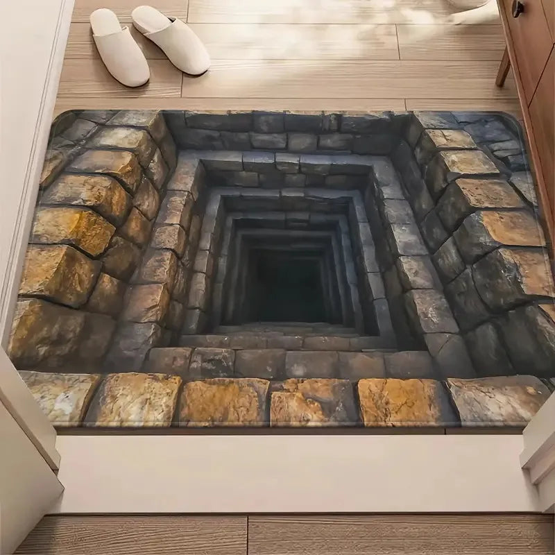 Cave Scenery Pattern Doormat for Home Entrances and Living Spaces