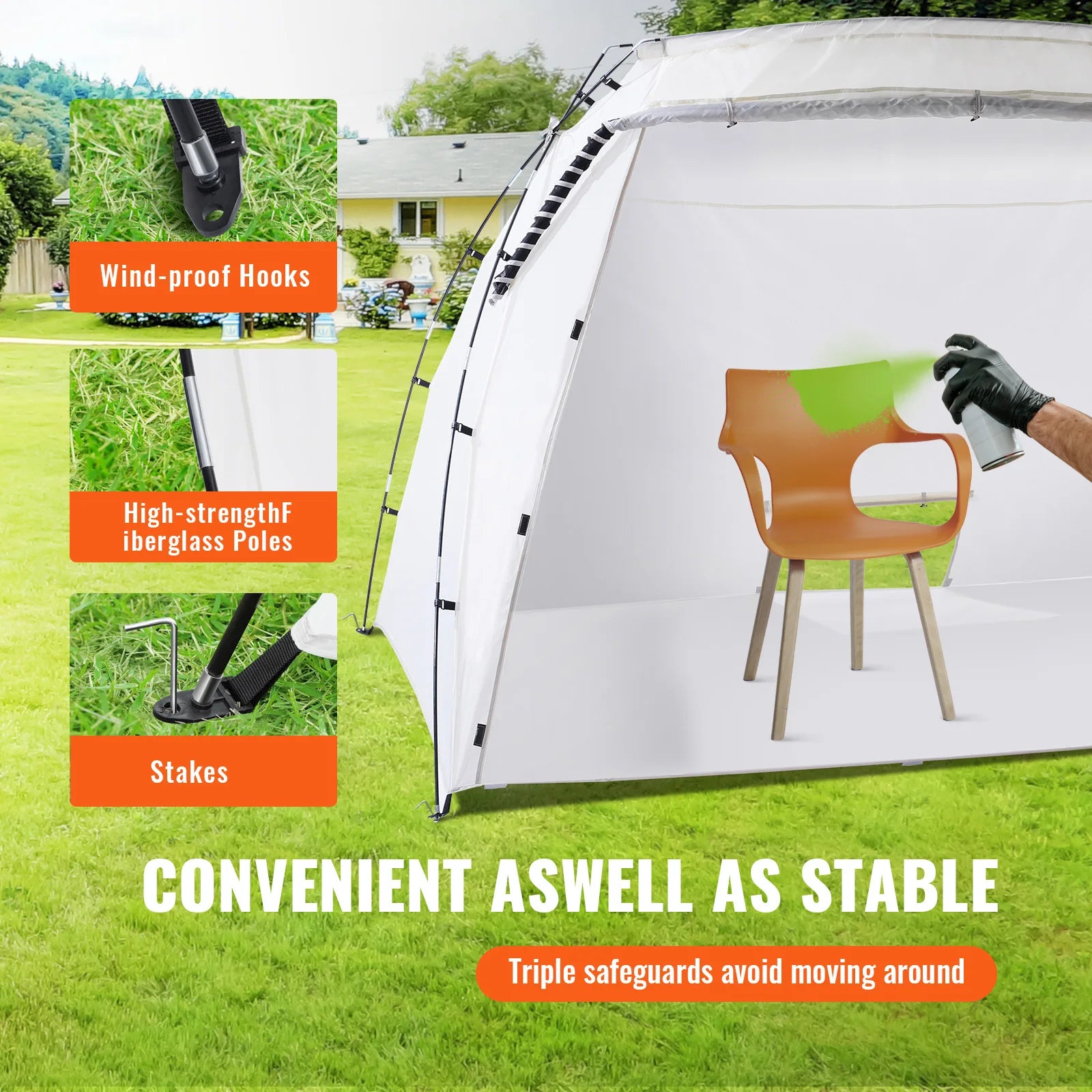 Portable Spray Paint Tent Booth for DIY Furniture & Projects