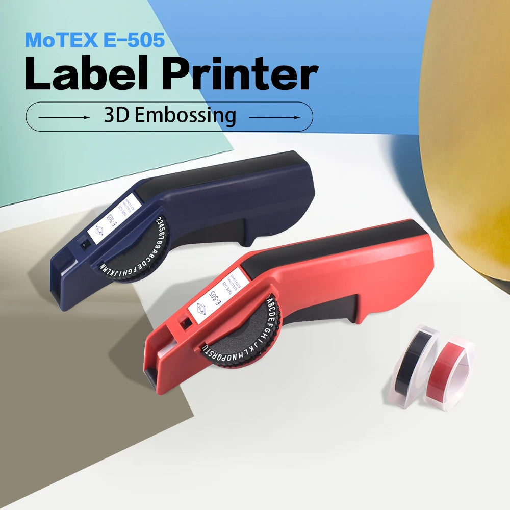 Manual Embossing Label Maker - Tape Bundle Options