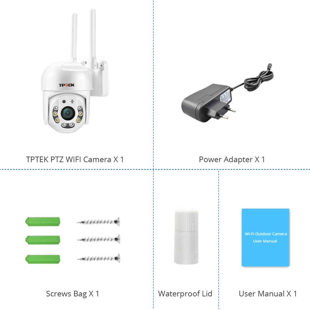 4MP PTZ WiFi IP Camera Outdoor 4X Digital Zoom