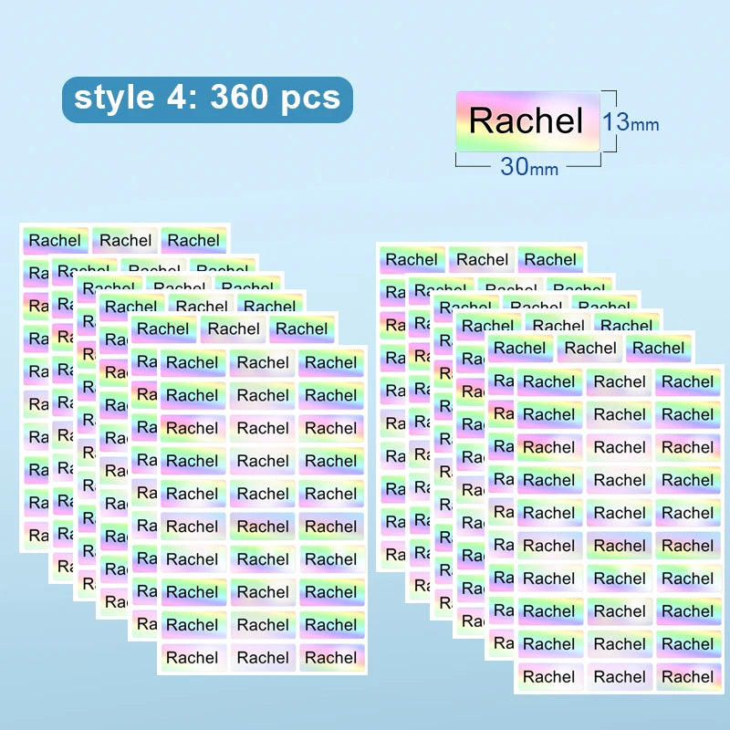 Personalized Name Labels – Style and Pack Options