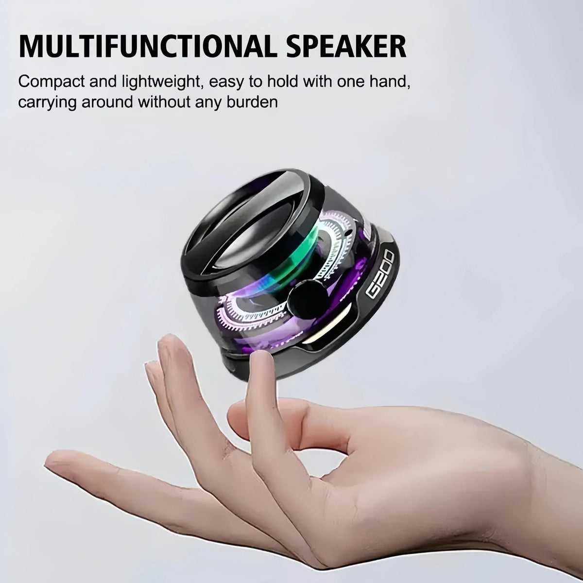 Bluetooth 5.3 Mini Speaker with Magnetic Base and Lanyard