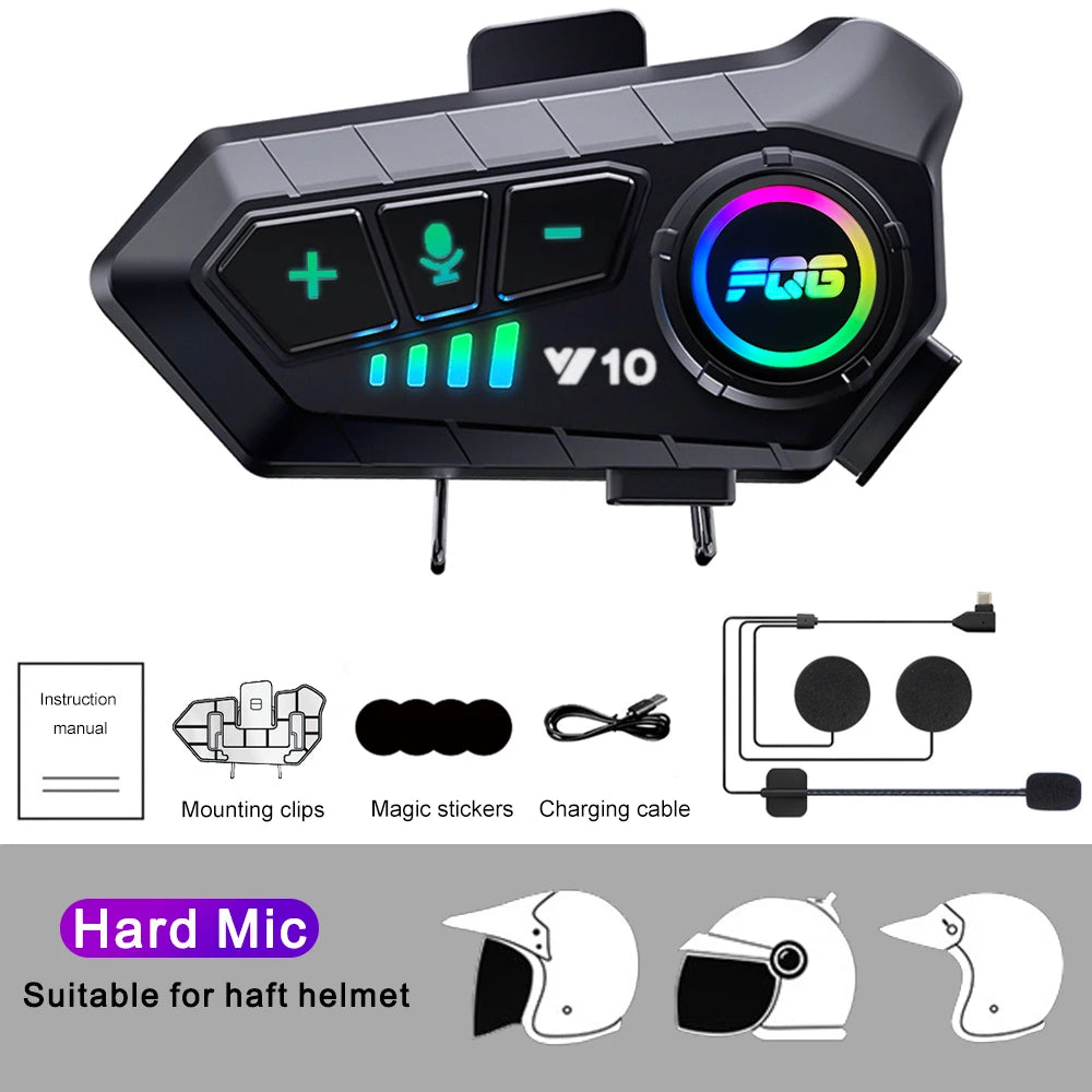 Bluetooth 5.3 motorfietshelm hoofdtelefoon - microfoonopties