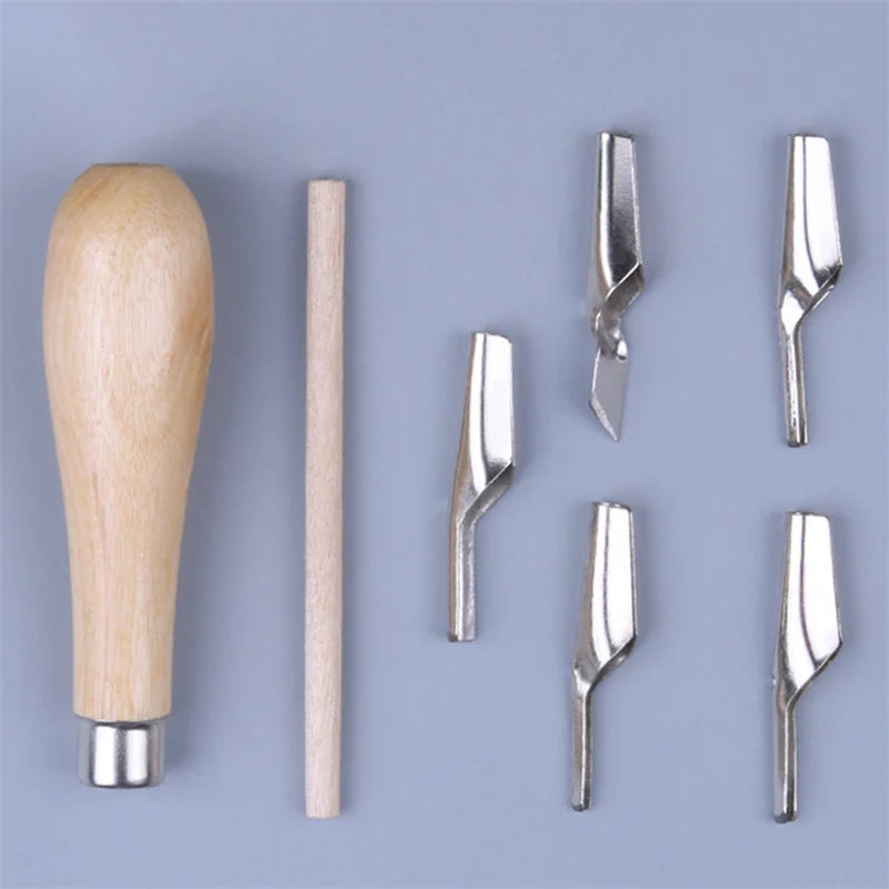 Wood-Handle Linocut & Stamp Carving Tool