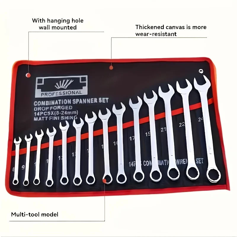 Organisateur d'outils enroulable à quatorze poches