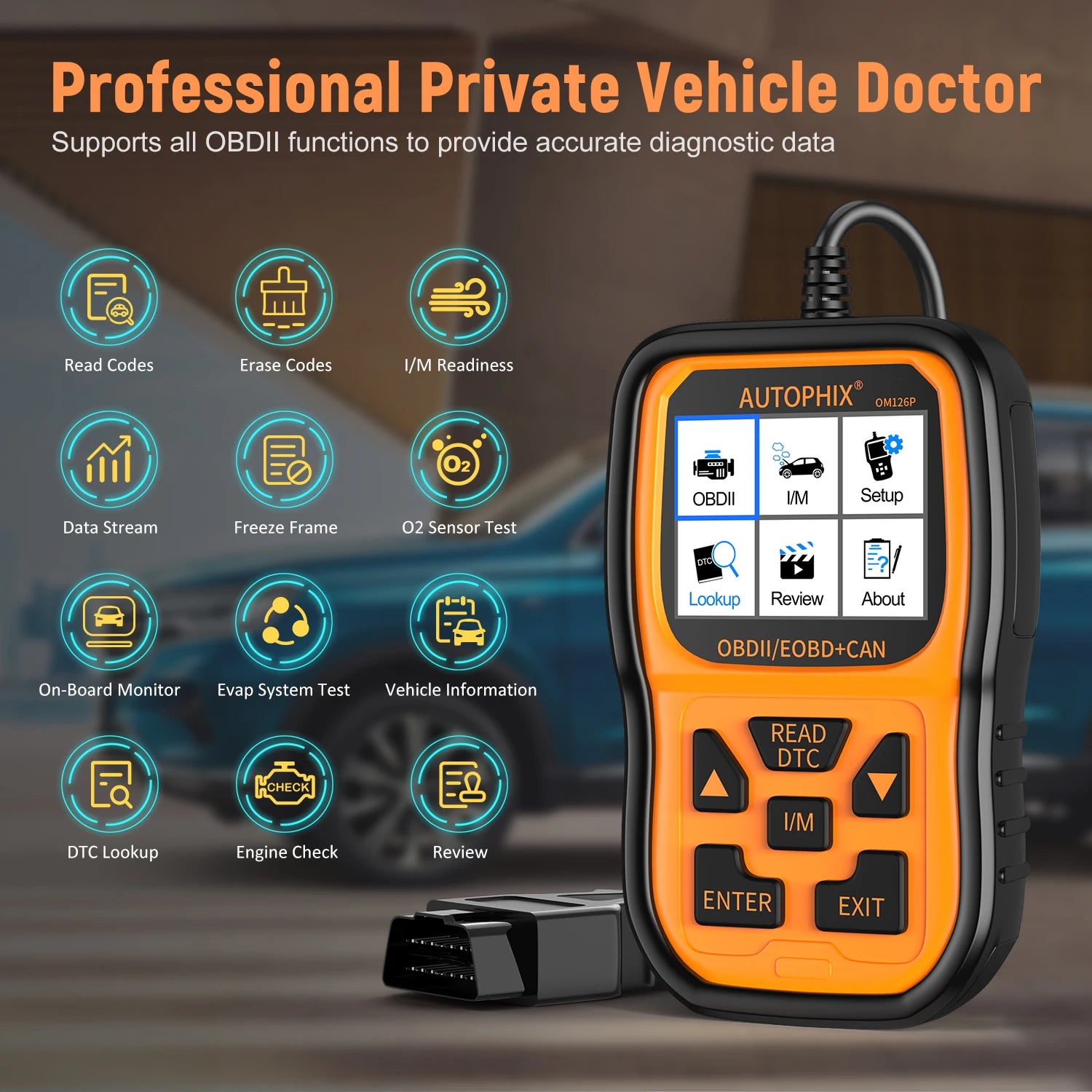 Autophix OM126P Professional OBD2 Scanner