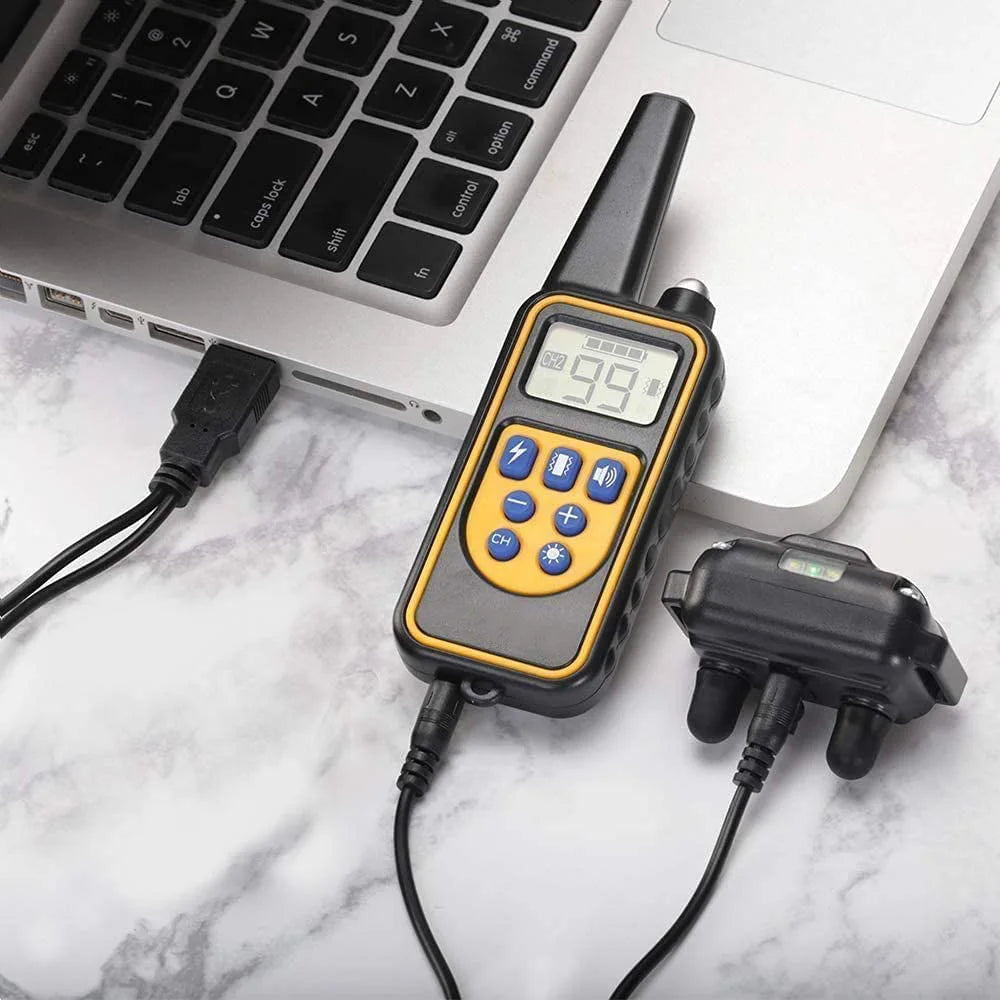 Electric Pet Dog Training Collar Shock Training Collar Electronic Remote Control Waterproof Rechargeable 