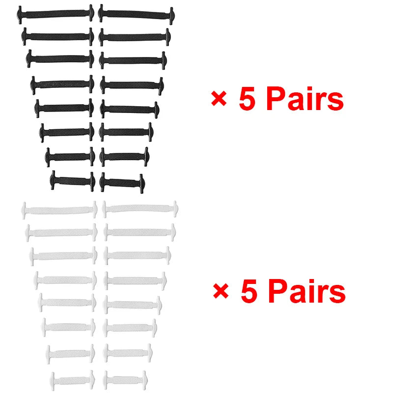 16pcs/lot Silicone Shoelaces No Tie Shoelaces 12 colors Elastic Lace Shoelace Creative Lazy Silicone Laces Rubber Lace 