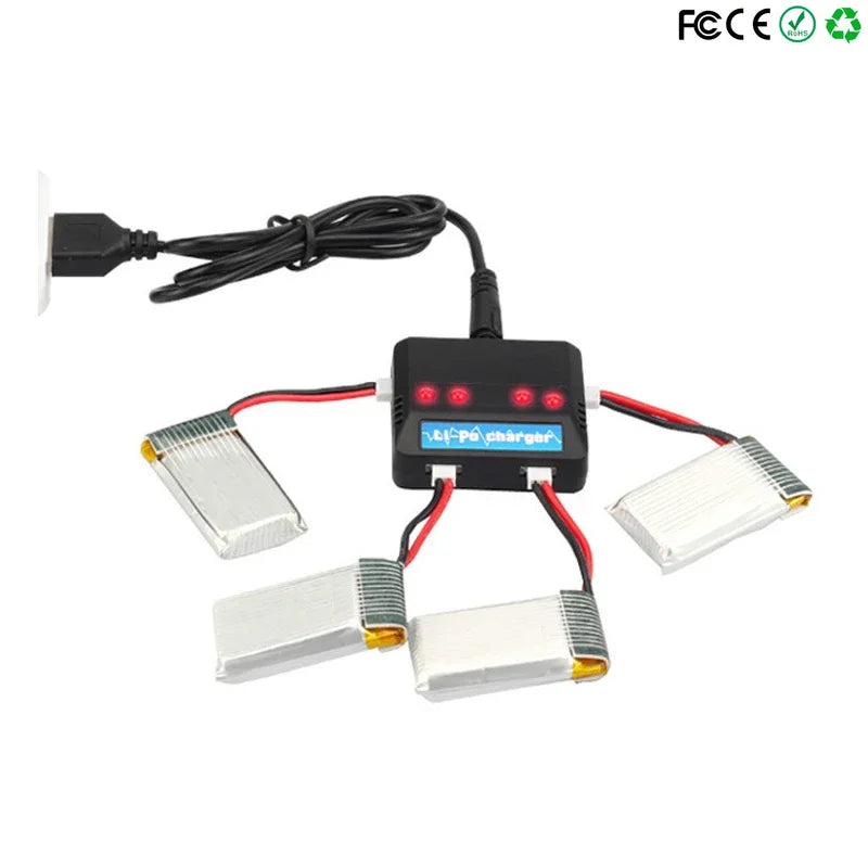 3.7 V 400 mAh RC-batteri och laddare - alternativ