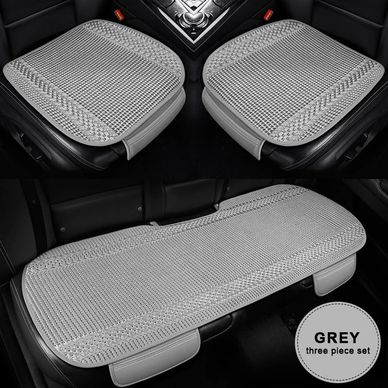 SEAMETAL Breathable Car Seat Cover Ice Silk Cooling Seat Cushion Anti Scratch Auto Chair Protector Universal for 5-Seat Car