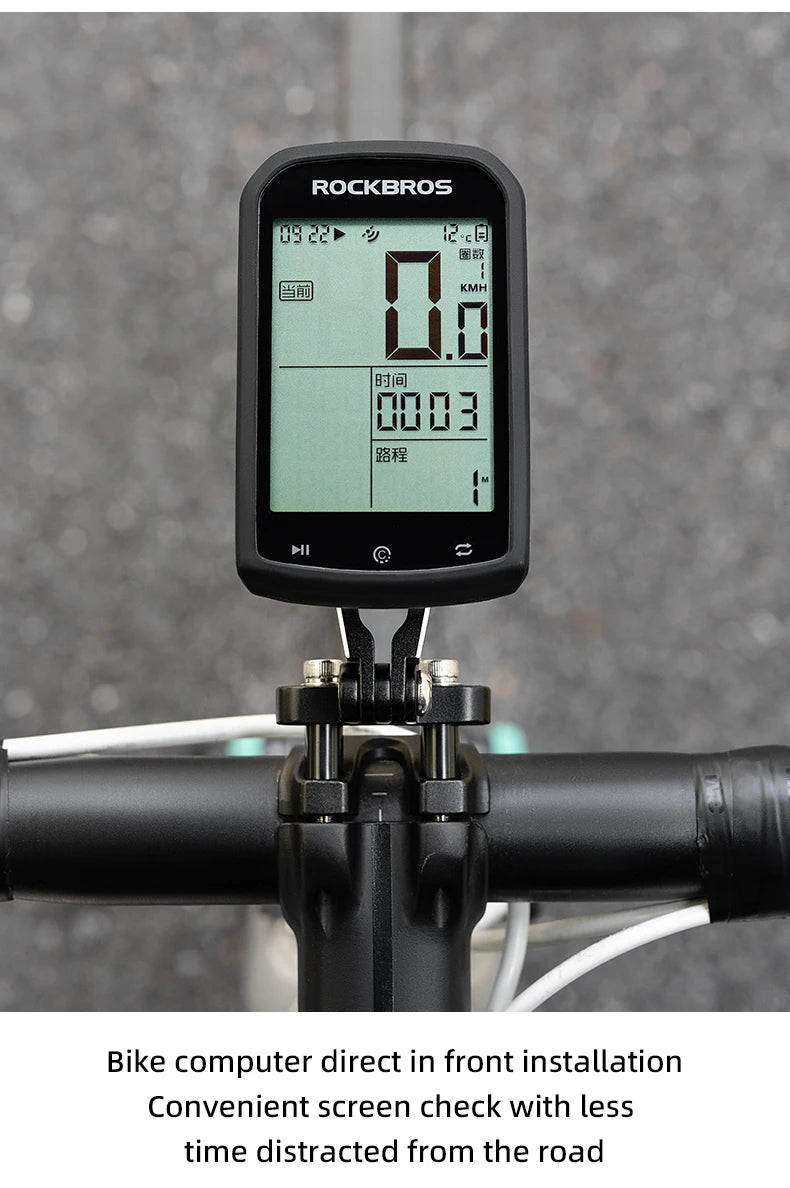 Prolunga per Supporto Computer da Bici con Porta Luce Anteriore Staffa in Lega