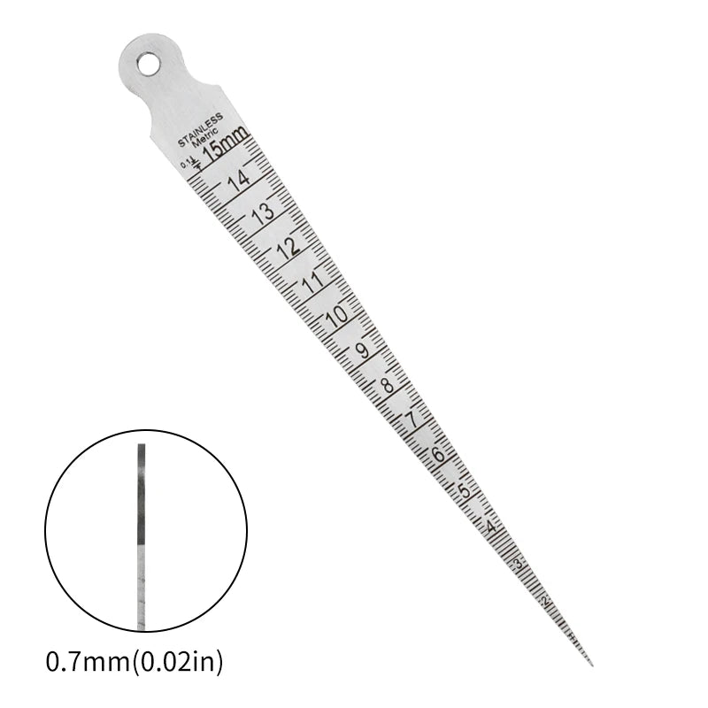 Gabarit de mesure d’un écart taillé 1–15 mm