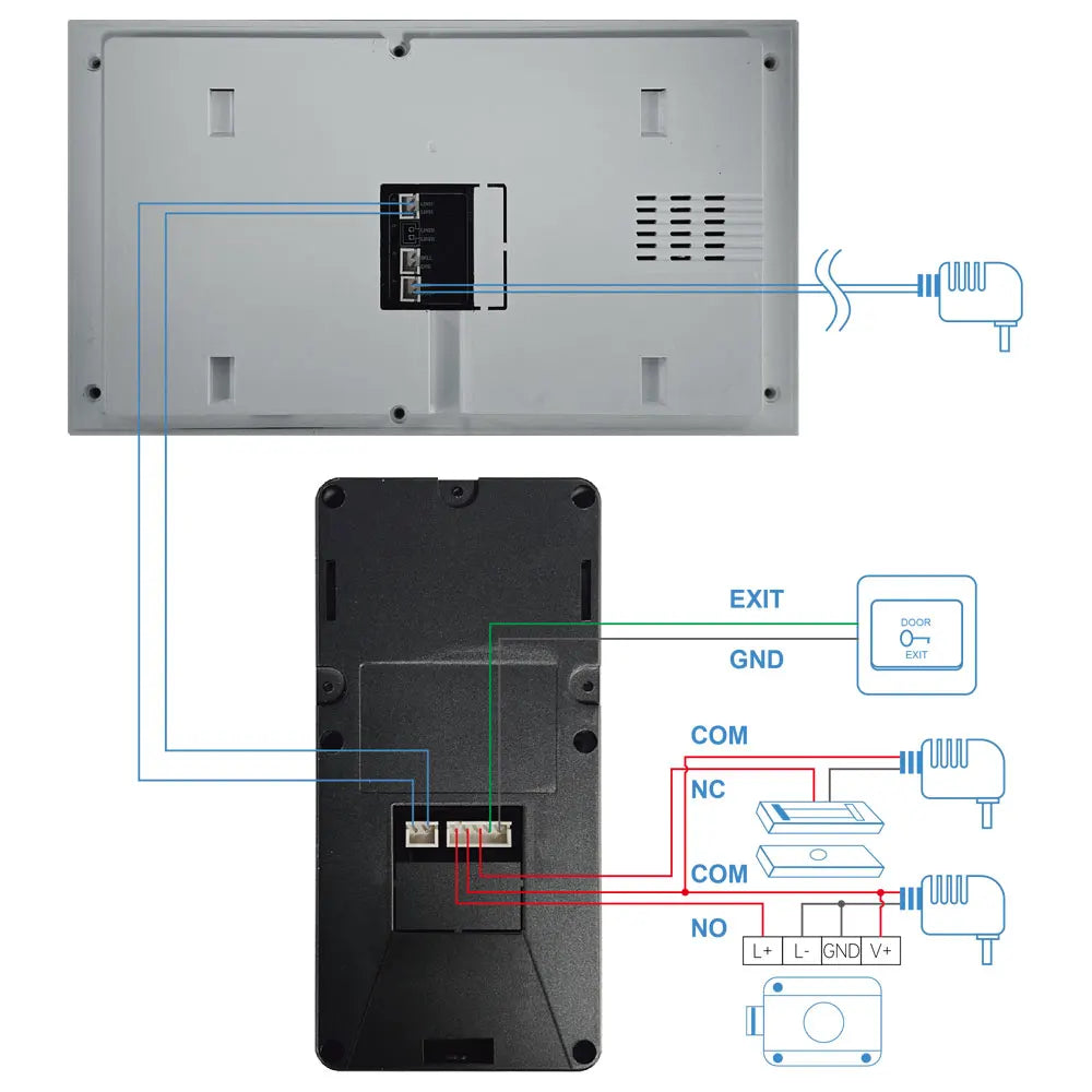 2 Wire Smart Home Tuya Wifi 1080P Video Intercom Video Door Phone 7'' Color Touch Screen Camera Doorbell Door Security System Spy-shop.com