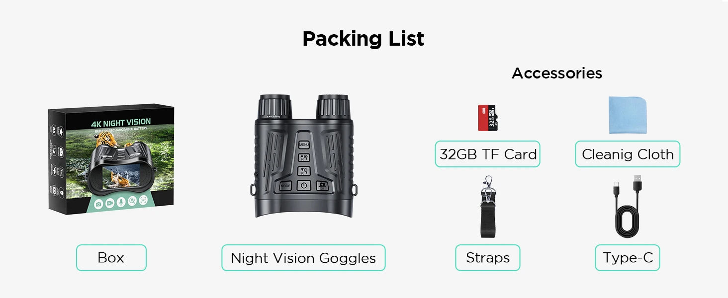 Model 2180 4K nočné videnie ďalekohľady – 36MP a IP54