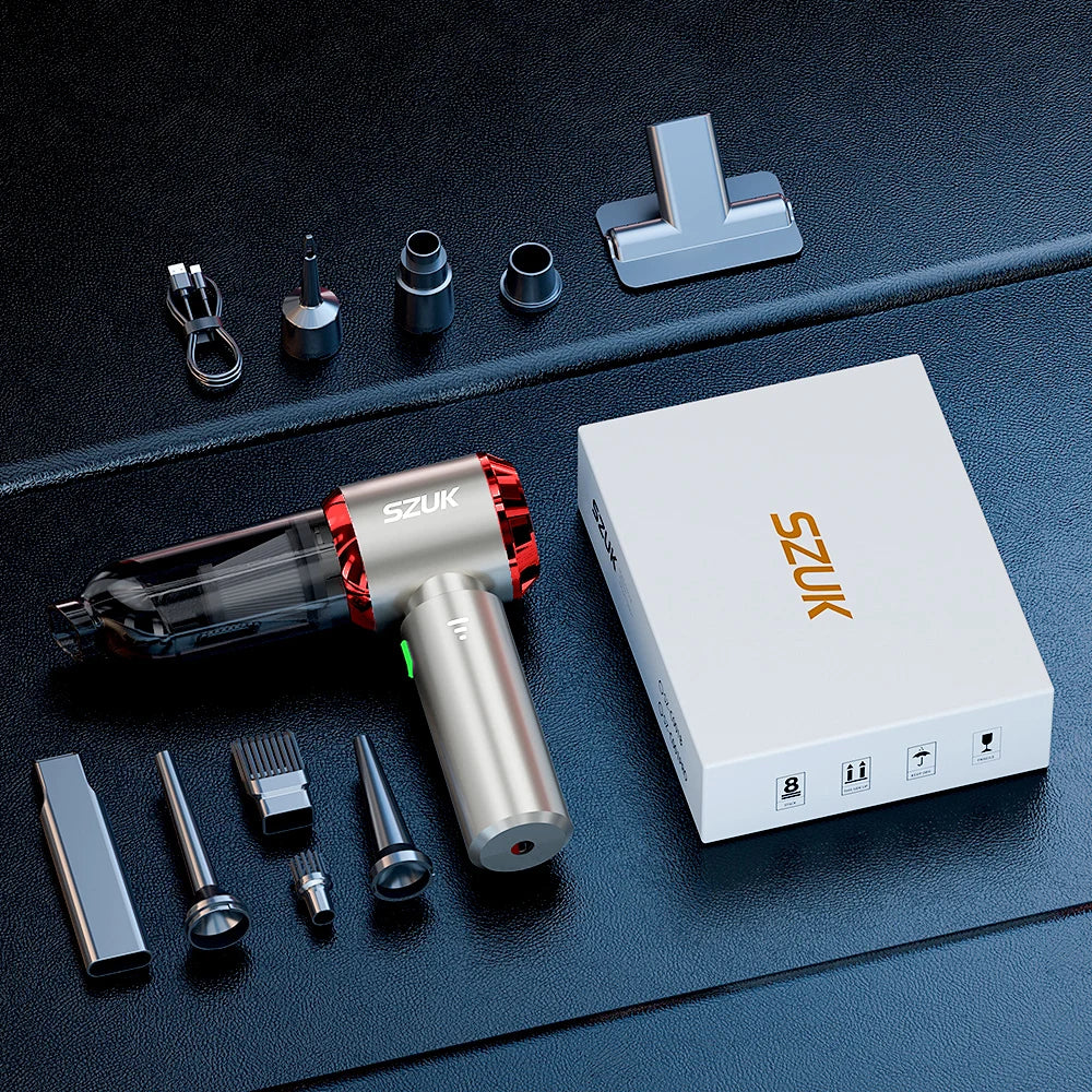 SZUK C012MAX Car Vacuum Cleaner Strong Suction Cleaning Mini Machine Wireless Portable Handhled Blower Machine Home Appliances 