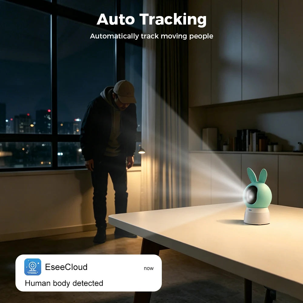 5MP WiFi PTZ Indoor Security Camera with Two-Way Audio