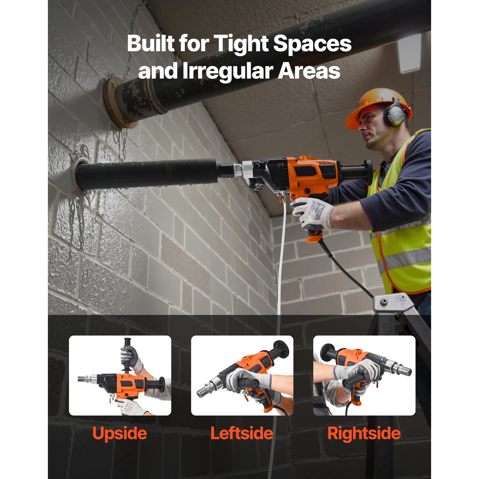 Diamond Core Drill Machine 1800/2000W Wet & Dry with 4 Drill Bits