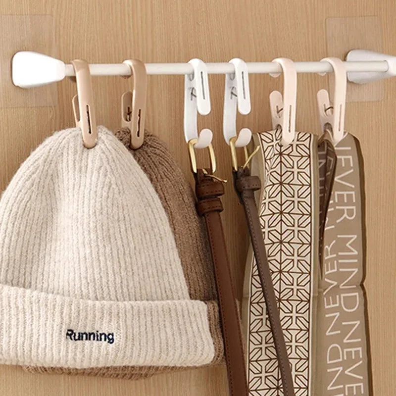 Ten Plastic Hanging Clips with Hooks