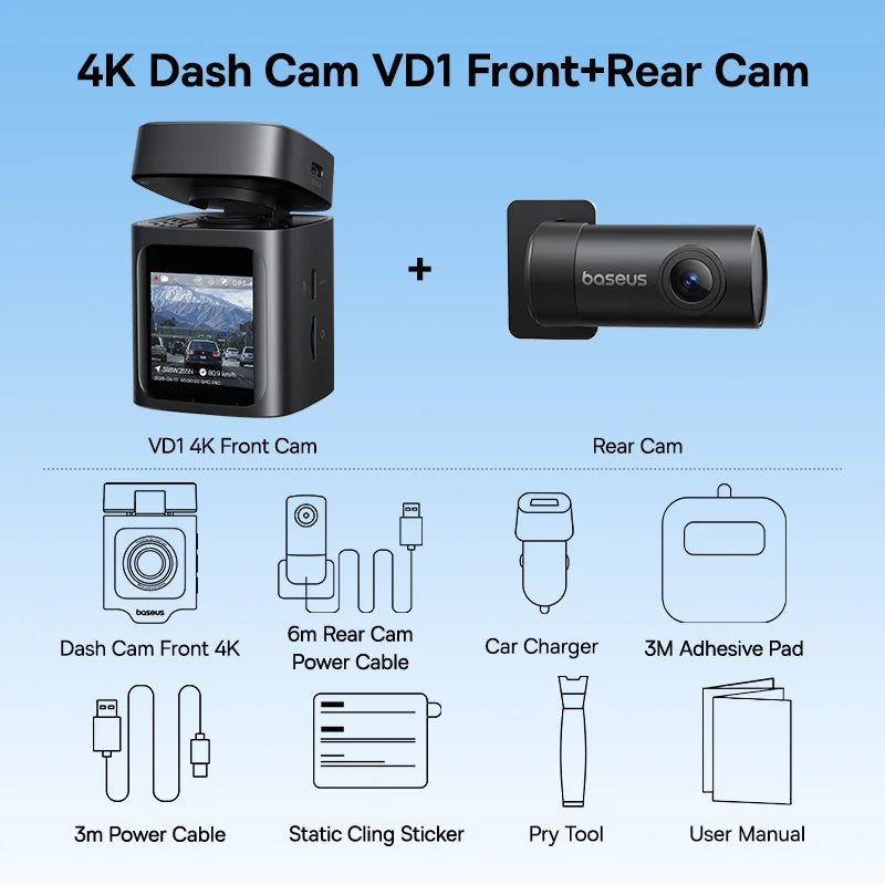 4K UHD kamera do auta se senzorem Sony, WiFi 6 a GPS záznamem