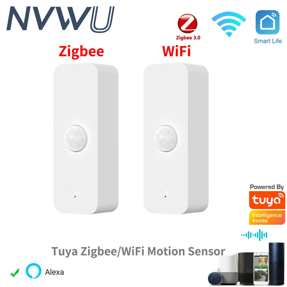 Tuya WiFi Zigbee PIR Motion Sensor Smart Home Human Body Infrared Detector Security Smart Life Works With Alexa Google Home 
