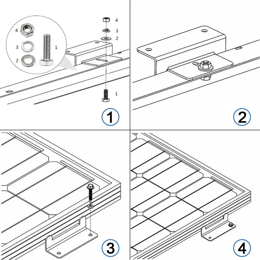 Aluminium Solar Panel Z-Bracket Mounting Kit