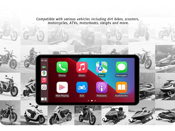 Six-Inch Motorcycle CarPlay and Android Auto Display